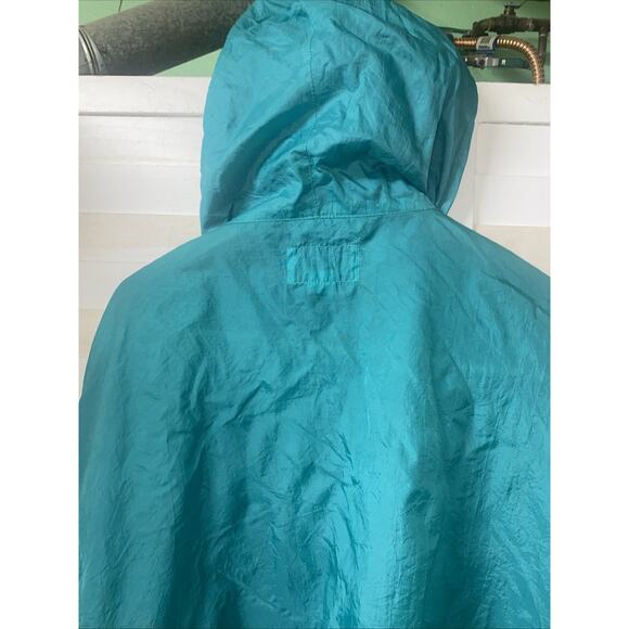 Vintage Honors Windbreaker Men’s Size XL Green Navy Hood 90’s Zip Front - Picture 8 of 9